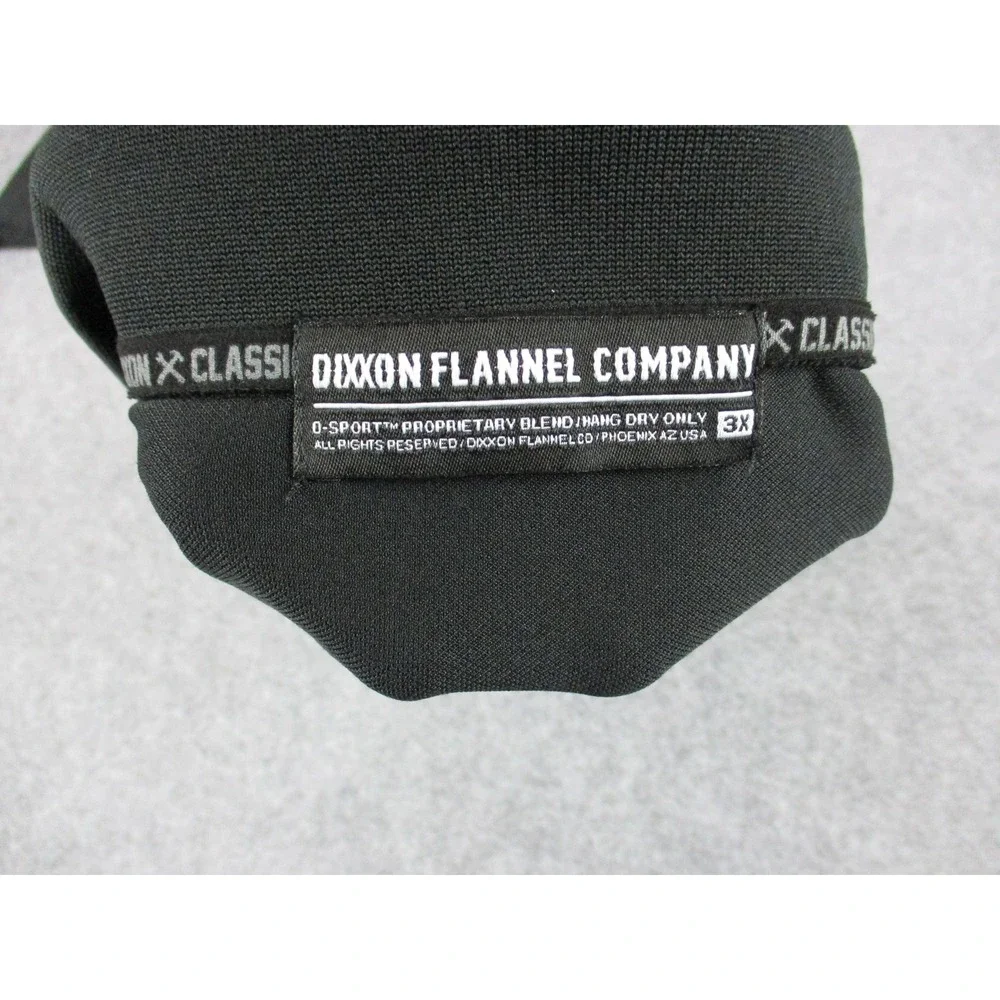 Dixxon Flannel Polo Shirt Mens 3XL XXXL Black White O Sport Performance Golf